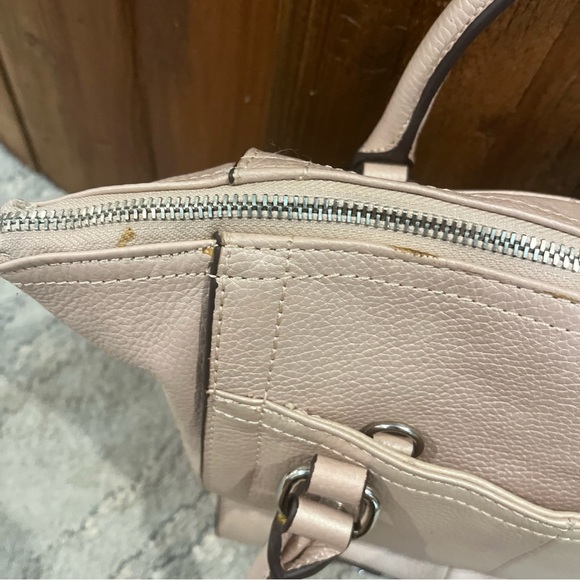 Tignanello Leather Satchel Shoulder Bag Multi CC Slots Organizer Pink - Picture 9 of 13